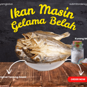 (1Kg + FREE 100gram ) - IKAN MASIN GELAMA BELAH